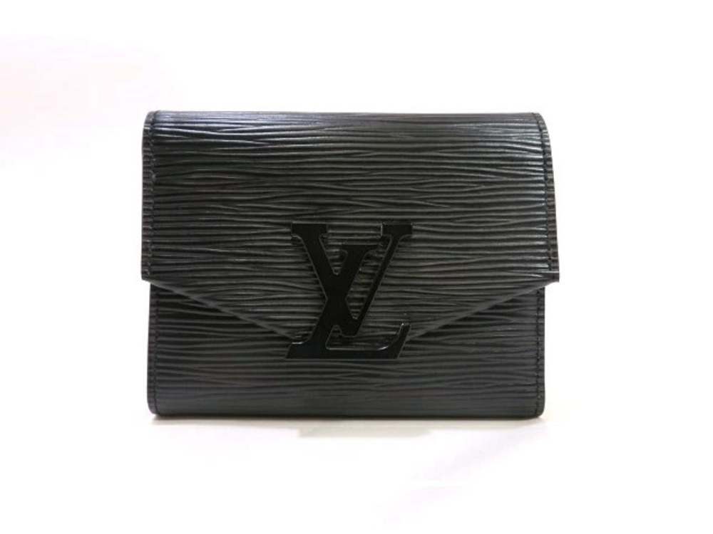LOUIS VUITTON Wallet Accessories Portefeuille Victorine Epi Noir Black MY